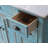 Benton Collection 60 Inch Cottage Freestanding Distressed Blue Abbeville Bathroom Vanity, Double Sink, White Marble Top, Fully Assembled-30958819