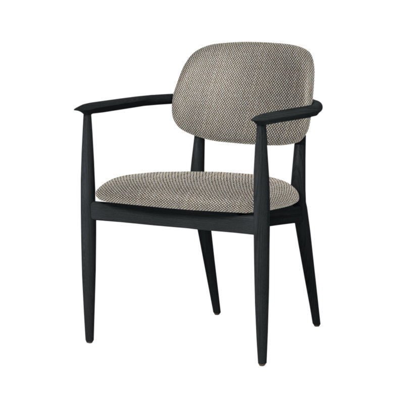 Chaise Slow de Space Copenhagen, Chêne gris, Trio concassé 213