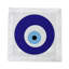 Evil Eye Hemstitch Cocktail 6" Linen/Cotton Napkin