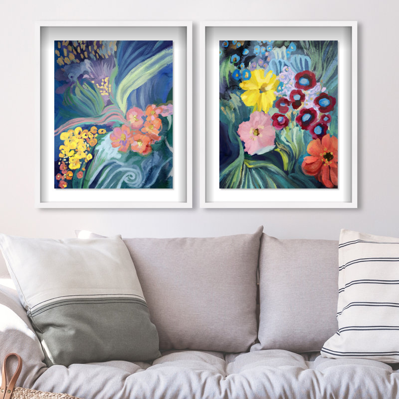 Spring Motion Set Set by Oliver Gal, 43"H x 35"W, White Shadowbox
