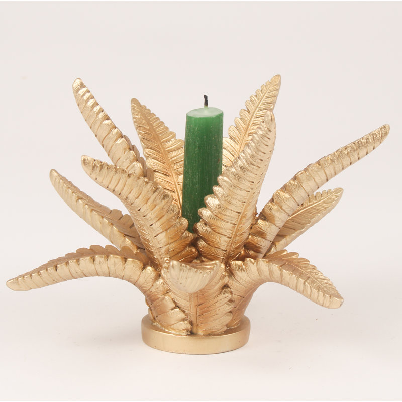 Resin Tabletop / Centrepiece Candlestick, Gold