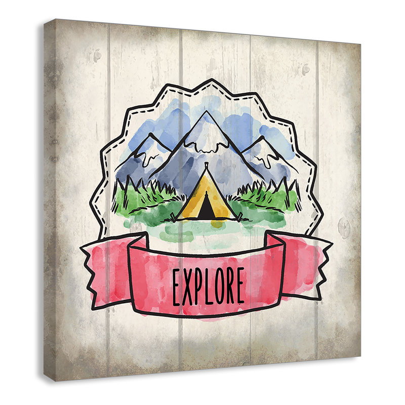 «Adventure is out There», art sur toile 2, H 12 po x l 12 po x P 1,5 po
