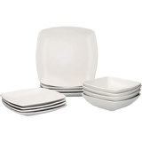 Creative Tops Raven Dinner Set, Square, Ceramic, Service for 4