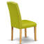 Ensemble de table de cuisine moderne 5 pièces comprenant une table ovale en bois avec feuille papillon et 4 chaises parsons en simili cuir vert automne, chêne-471855476-471855479-421326286
