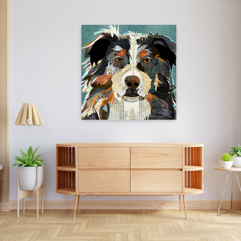 Art contemporain aussi pour chien, H 36 po x l 36 po