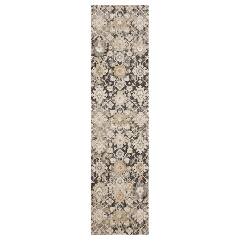 Tapis gris en polyester Windermere Karastan Ireby, Tapis de couloir 2 pi 6 po x 10 pi