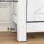 Armoire de rangement autoportante pour le salon - comptoir en noyer et 2 portes pour le décor Panneau de particules de cuisine moderne avec finition blanche et tablette réglable