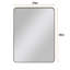 Miroir de chambre rectangulaire en métal noir 24 x 36 pouces - Meuble-lavabo élégant pour salle de bain et salon-2016105025