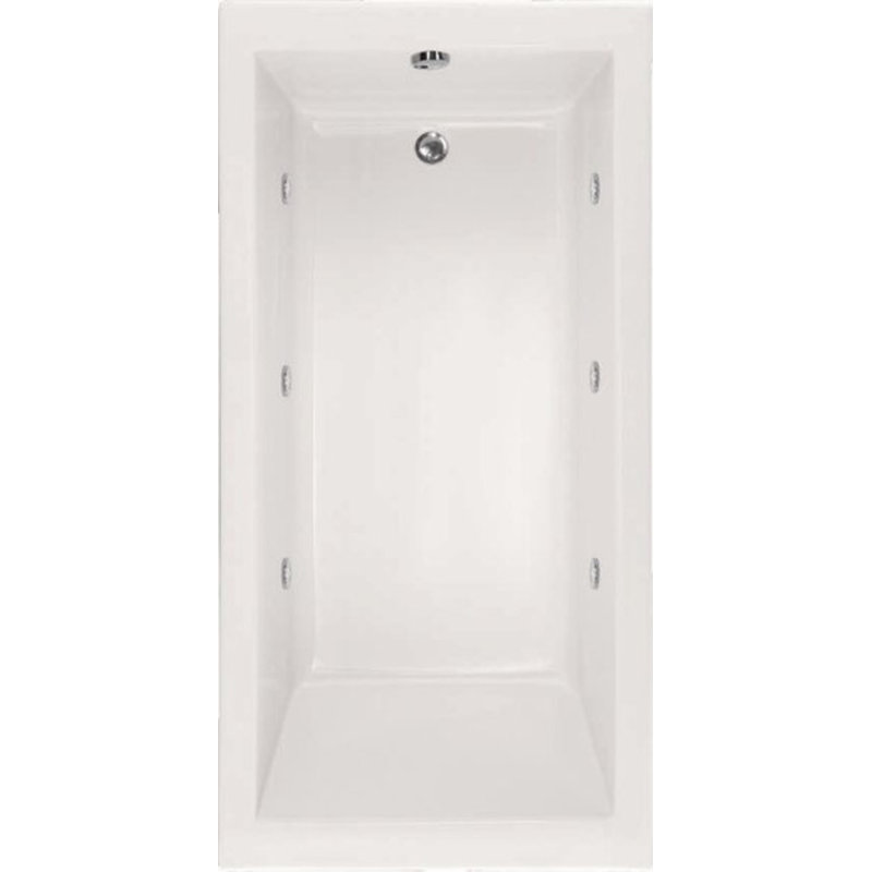 Lacey 66'' L Bathtub, White, Satin Nickel