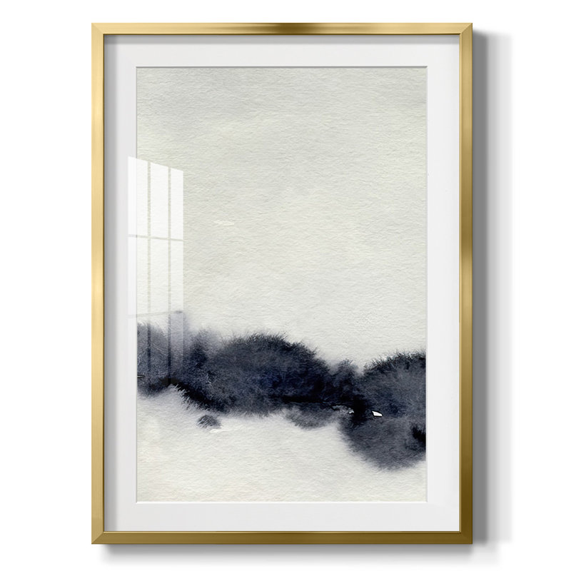 Encre «Bleed Landscape I» - impression d'un seul cadre photo, Papier avec cadre doré, Blanc, H 20 po x l 16 po