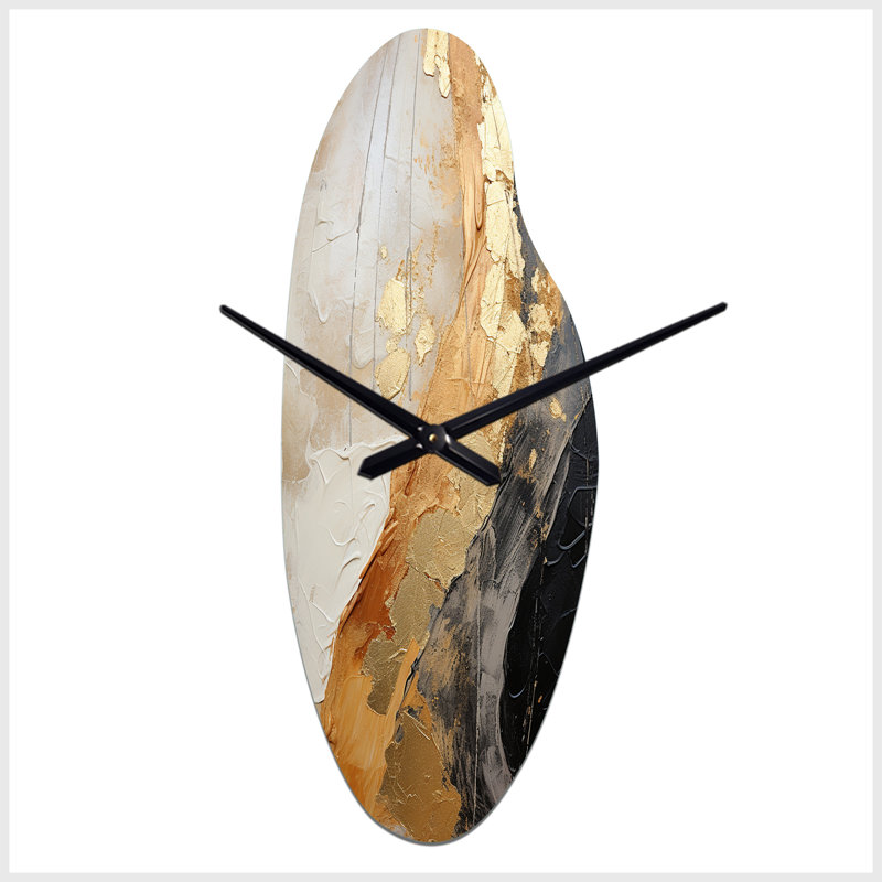 Horloge murale incurvée en métal Hmastava, Grand