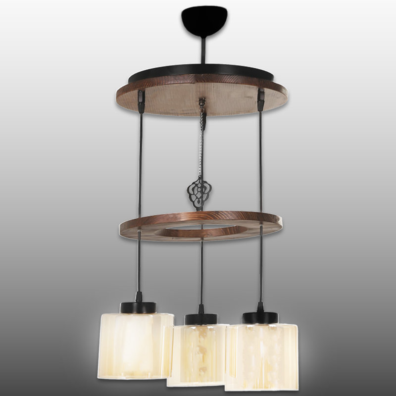 Luminaire suspendu en bois