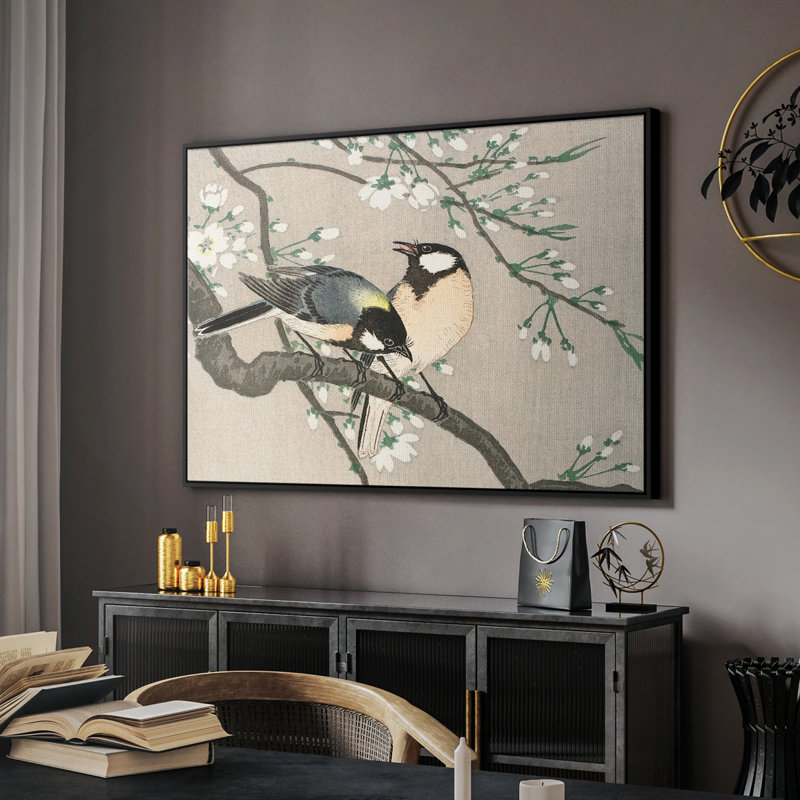 Paysage rétro - Toile tendue avec châssis CCXCVII, Noir