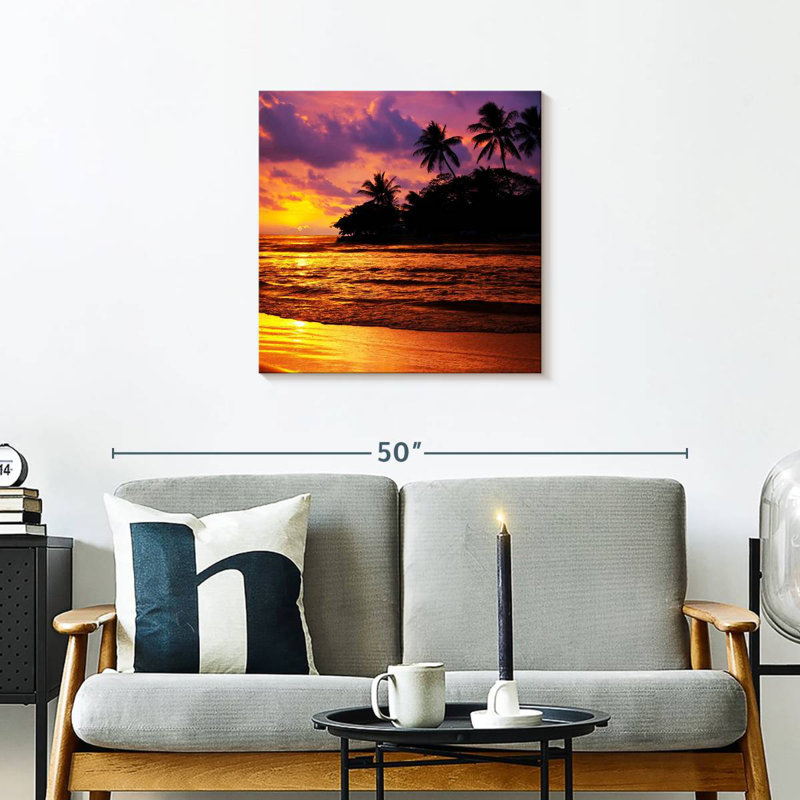 Silhouette de palmiers tropicaux Gillard, H 24 po x l 24 po