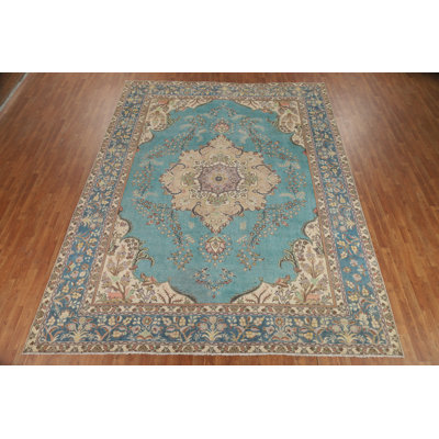 Tapis traditionnel turquoise 9 x 12