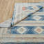 Sundance Mesa Canyon Ikat Blue Wool Hand Crafted Area Rug-1618309425