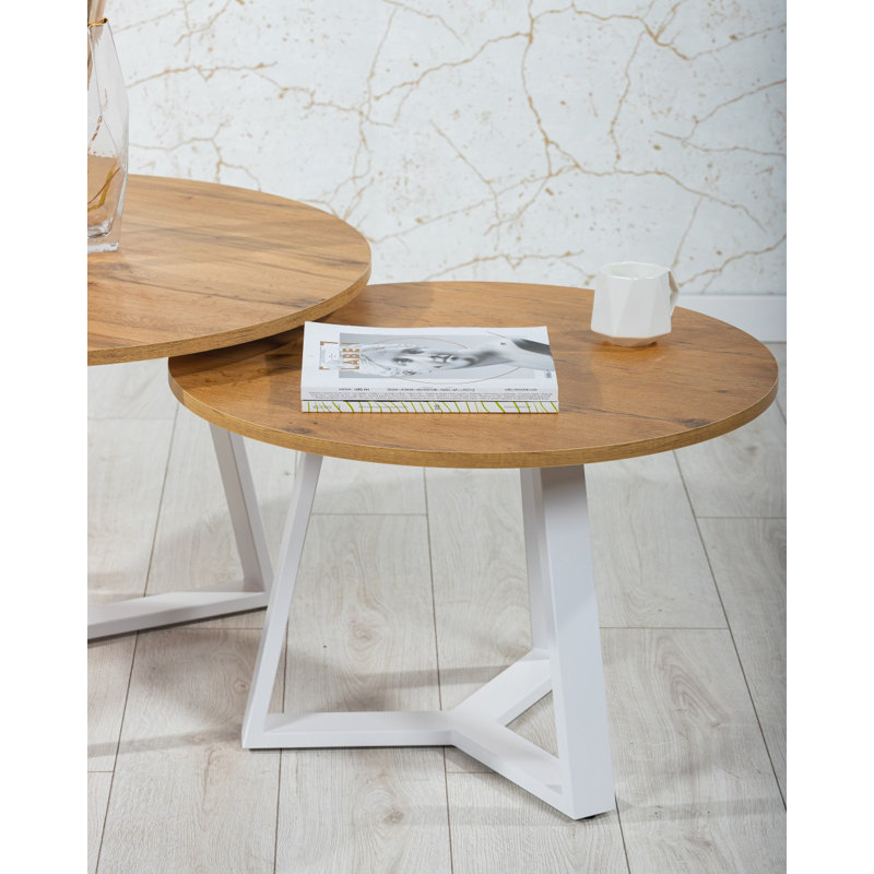 Erkut Solid Coffee Table, 48cm H x 90cm W x 90cm D
