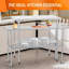 Table de préparation en acier inoxydable 24 po x 60 po avec roulettes réglables sous la tablette, table en acier inoxydable pour cuisine commerciale, extérieur, restaurant, hôtel et garage