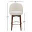 Tabouret de comptoir pivotant 26 po Brandlyn-91084006