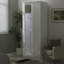 Lumiere 2 Door Wardrobe with Sensor lighting  with LED lights in White Gloss & White (Ready Assembled)