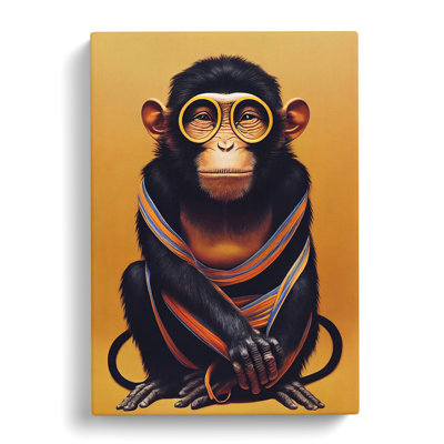 Young Monkey No.1 - Wrapped Canvas