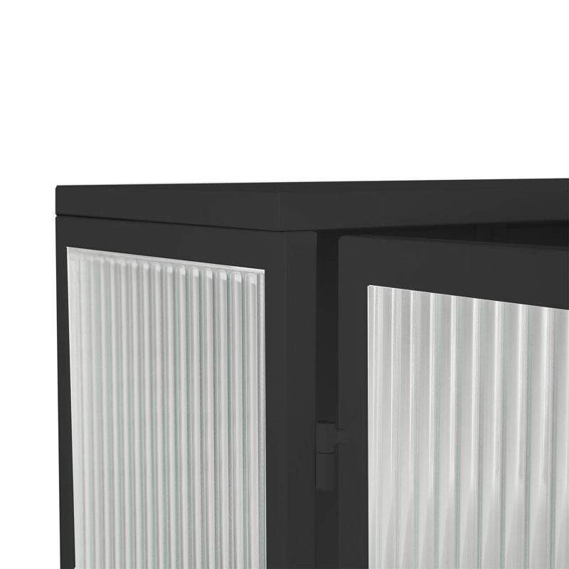 Armoire murale moderne 23,62 po à deux portes avec rangement fermé à deux niveaux