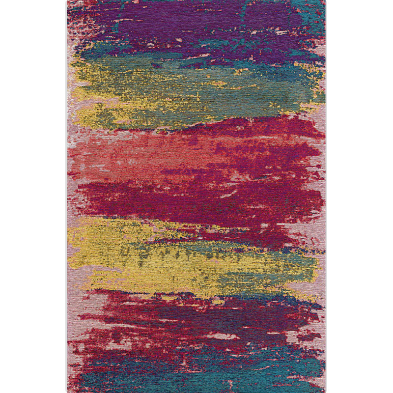 Killinger Performance Washable Abstract Indoor / Outdoor Rug, Rectangle 5' x 6'7"