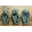 Celadon Ceramic 3 Piece Figurine Set