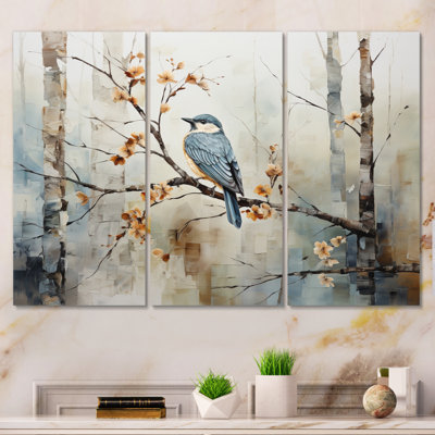 «Birch Woods Ethereal Elegance III», reproduction sur toile 3 pièces