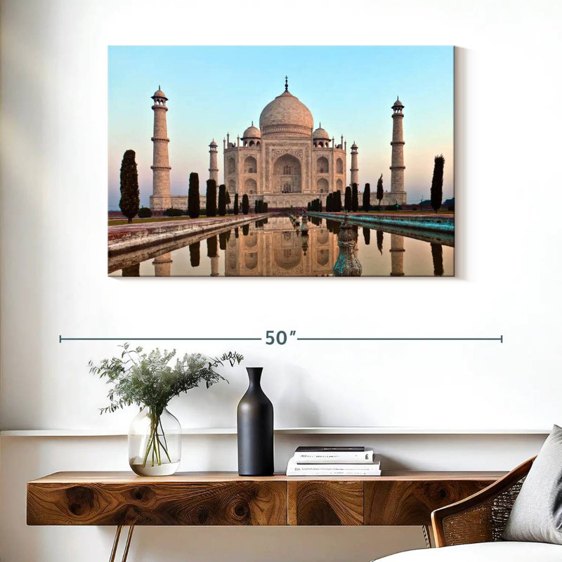 Ravi Taj Mahal au coucher du soleil, H 26 po x l 39 po