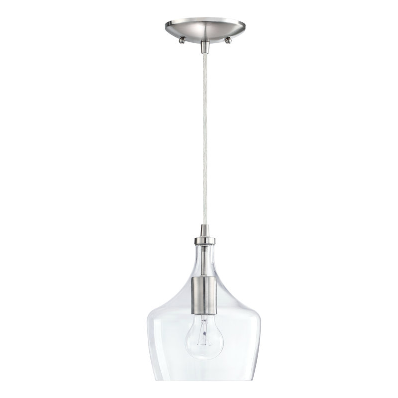 Chrishayla 1 - Light Kitchen Island Pendant, Brushed Nickel