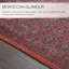 Tapis rouge foncé / bleu tissé à la machine Kalinaire-68309627