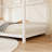 Wood Full Size House Bed With Guardrail And LED, White-686604458