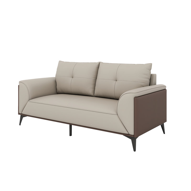 Orfea, Brown/Off White Faux Leather