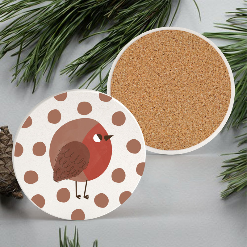 Carley Ceramic Round 1 Piece Coaster
