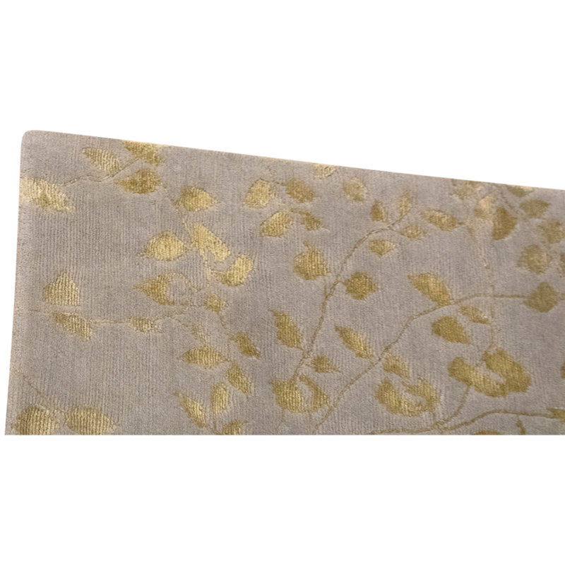 Hand Knotted Area Rug in Steel