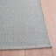 Tapis ivoire / bleu clair en coton tissé à plat à la main Bester-20947110