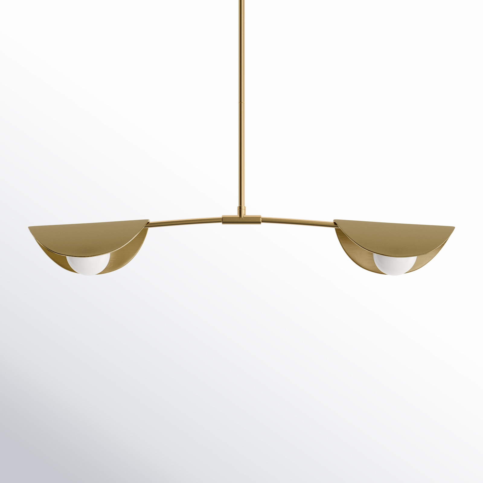 Gamora 2 Light Dimmable Pendant, Aged Brass