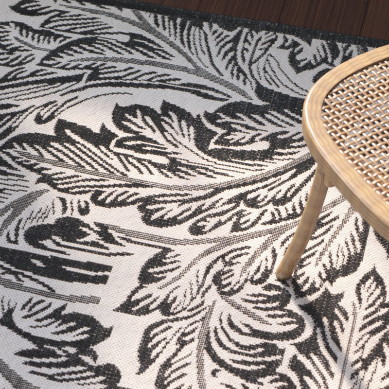Clapperton Performance Floral Indoor/Outdoor Area Rug, Rectangle 5'3" x 7'7"