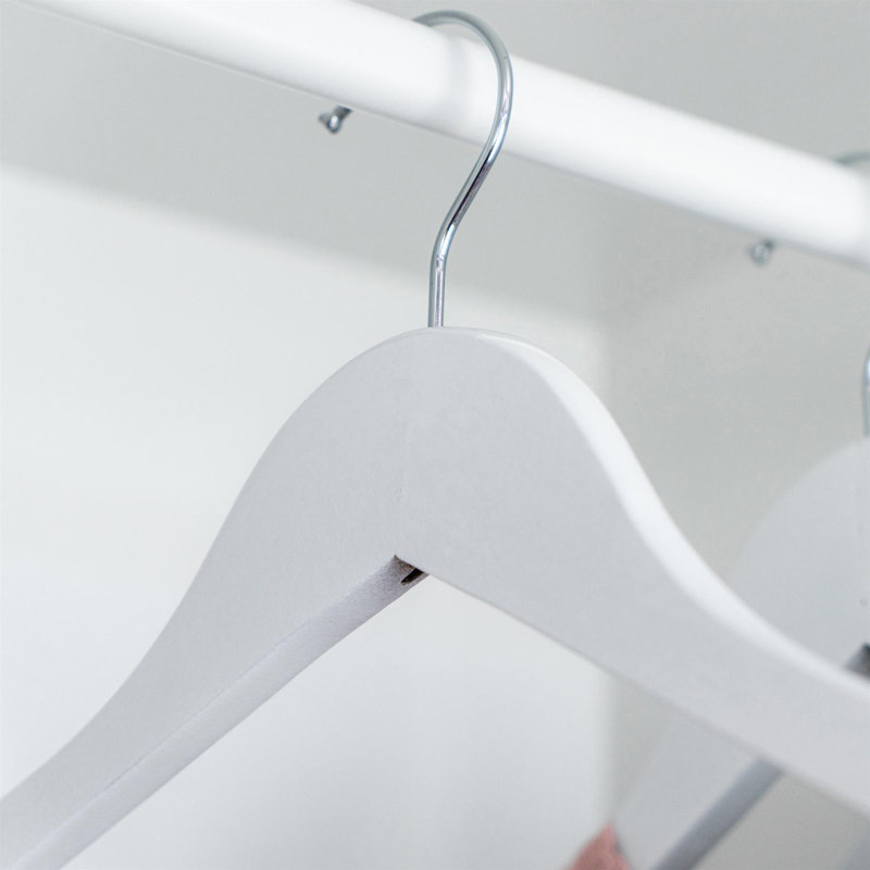 Wooden Children's Clothes Hanger, White