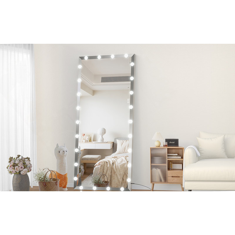 Hollywood Full Length Mirror with Lights Oversized Full Body Vanity Mirror with 3 Colour Modes Lighted Large Standing Floor Mirror for Dressing Room Bedroom Hotel Touch Control,