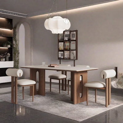 Ensemble de table et chaises de salle à manger de style rétro