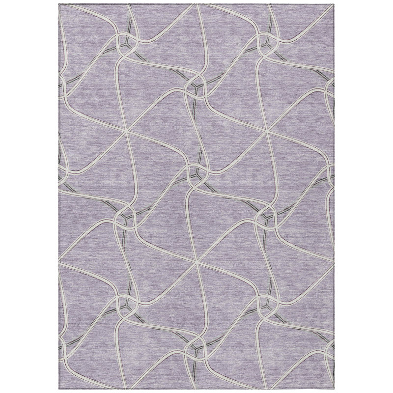  Aleg Area Rug with Non-Slip Backing, Rectangle 2'6" x 3'10"