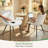 Modern Faux Leather Dining Chairs Set of 2, Upholstered Dining Side Chairs with Metal Legs, Comfort Backrest Chair For Kitchen Dining Room Cafe-1543726460-1543726463