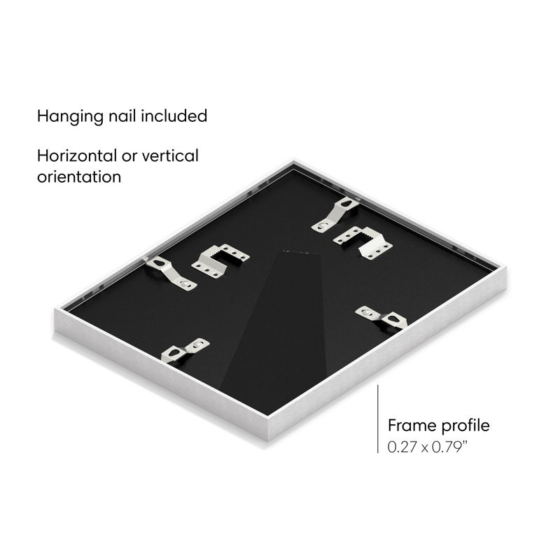 White Metal 8x10 Picture Frame with Glass