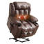 Fauteuil inclinable électrique en cuir avec port USB et porte-gobelet Power Lift-145867457