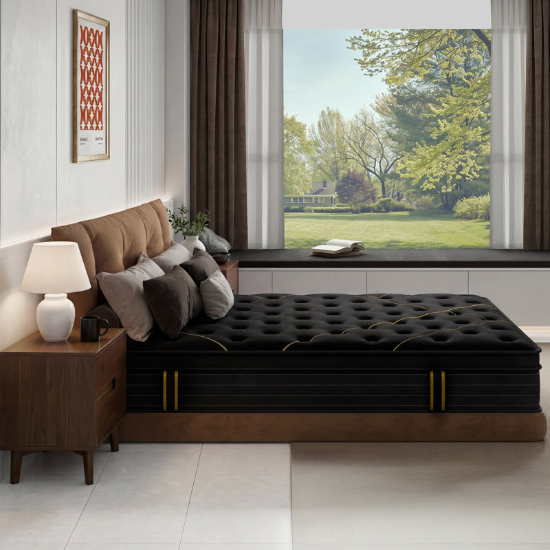 Alwyn Home King 14" Medium Memory Foam Hybrid Mattress with CertiPUR-US Certified Foam, King, 14"
