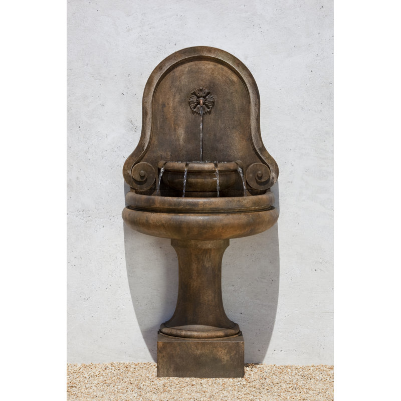 Valencia Hand Crafted Weather Resistant Floor Fountain, Terra Nera