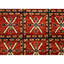 Hand-Knotted High-Quality Red Square Area Rug
