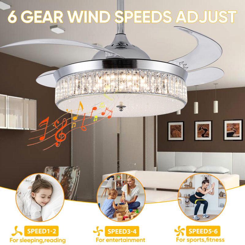 Arlicia 42'' Ceiling Fan with LED Lights